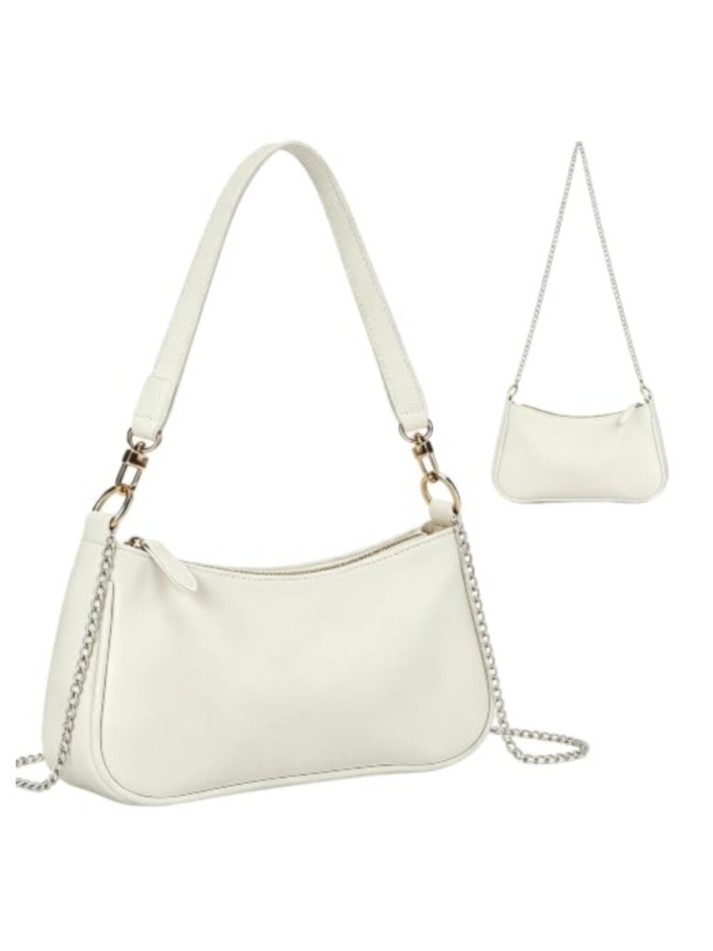 WIOLETA Hobo Shoulder Bag Adjustable Strap Zipper Closure Women's Handbag